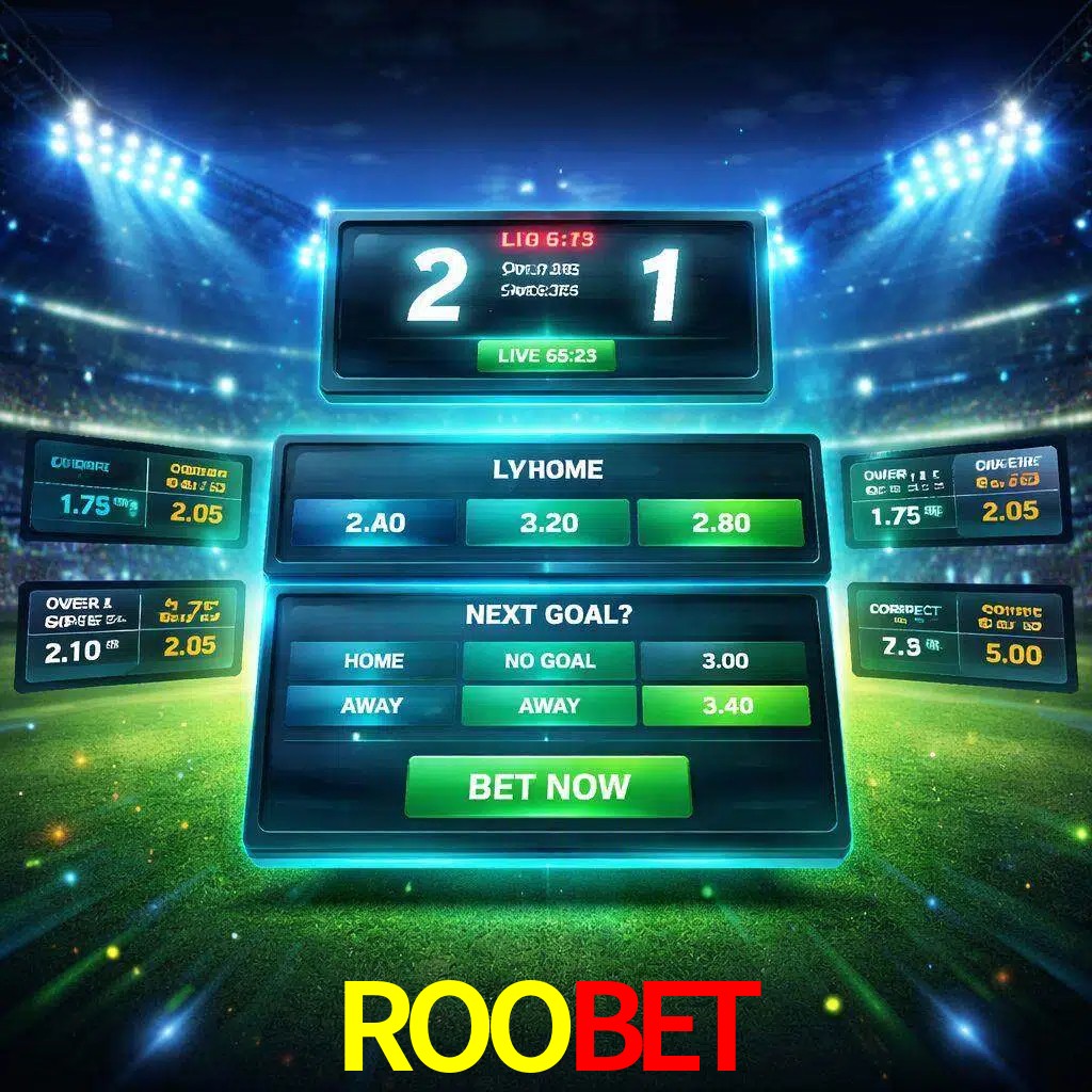 Vista de apuestas en vivo ROOBET durante un partido en curso