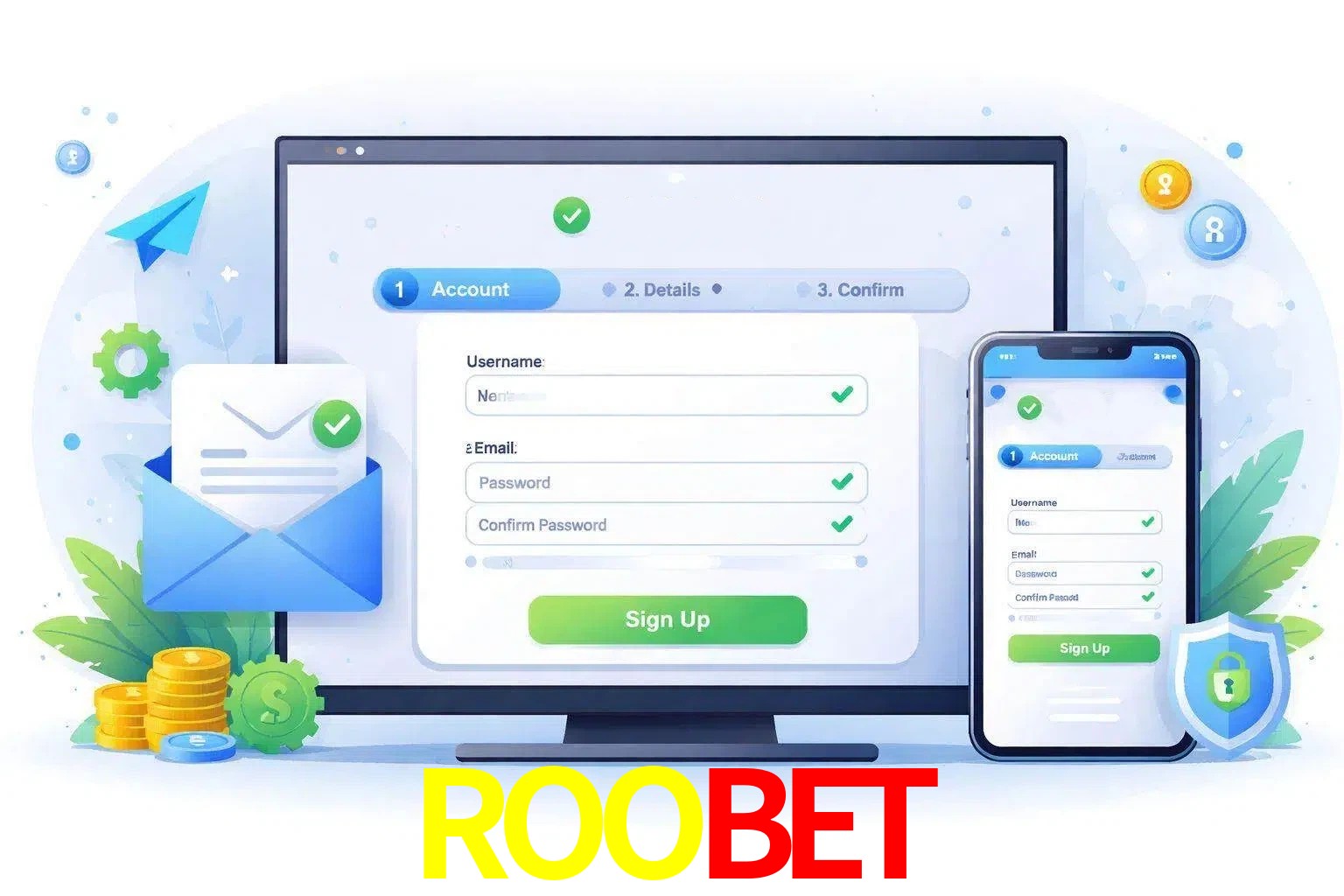 Registro de nuevo usuario y configuración de cuenta ROOBET
