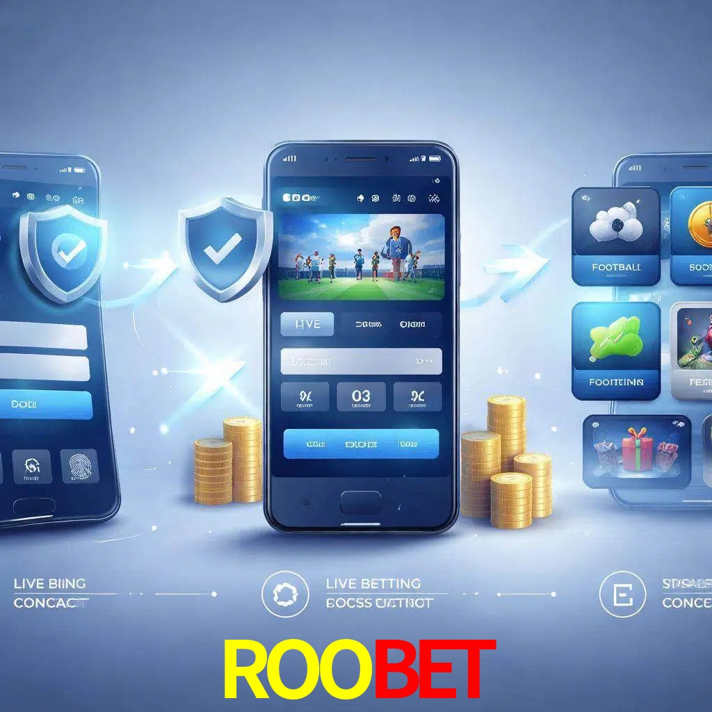 Pasos de acceso a la app ROOBET en pantalla de teléfono móvil
